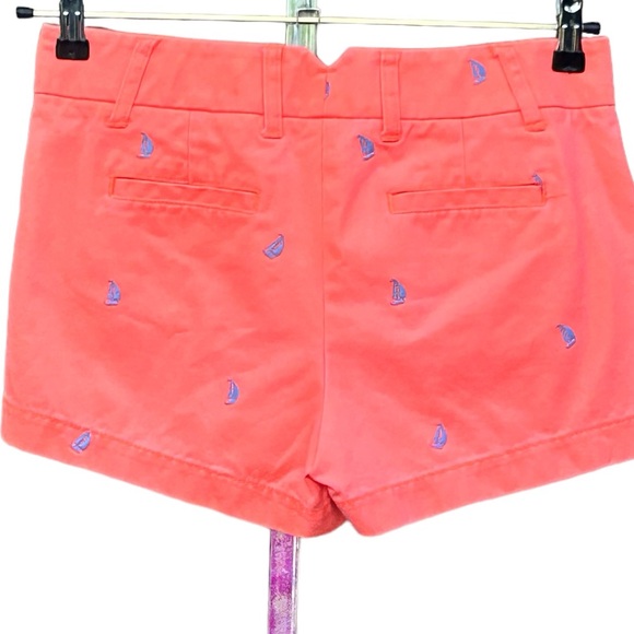 J.Crew Embroidered Sailboat Chino Zip Up Jean Short Size 2 - Picture 4 of 4